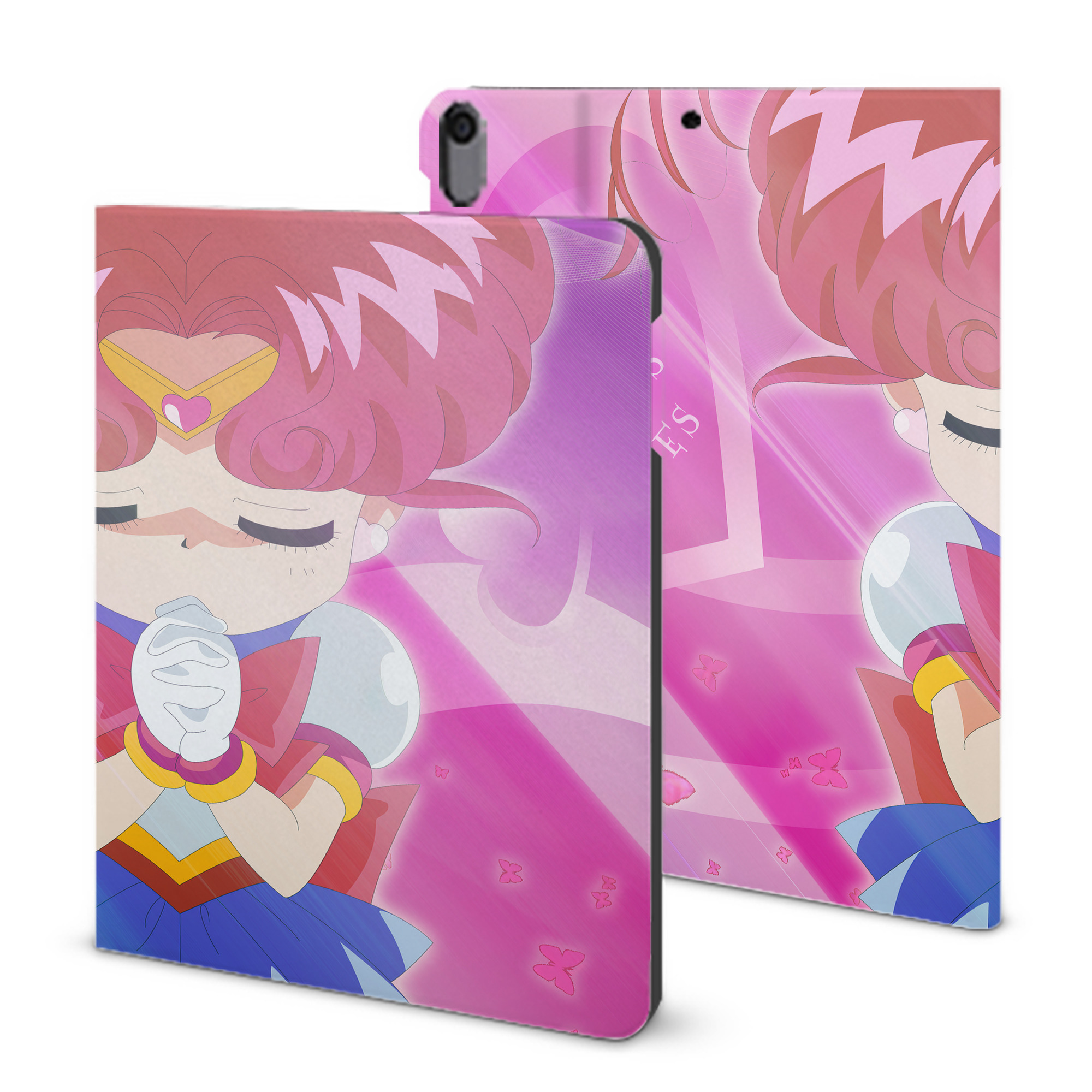 （画像用） 美少女戦士セーラームーン Sailor Moon IPad ケース ブック型 PUレザー TPU 耐衝撃 軽量 薄型 ペン収納なし 全面保護 IPad 各モデル対応